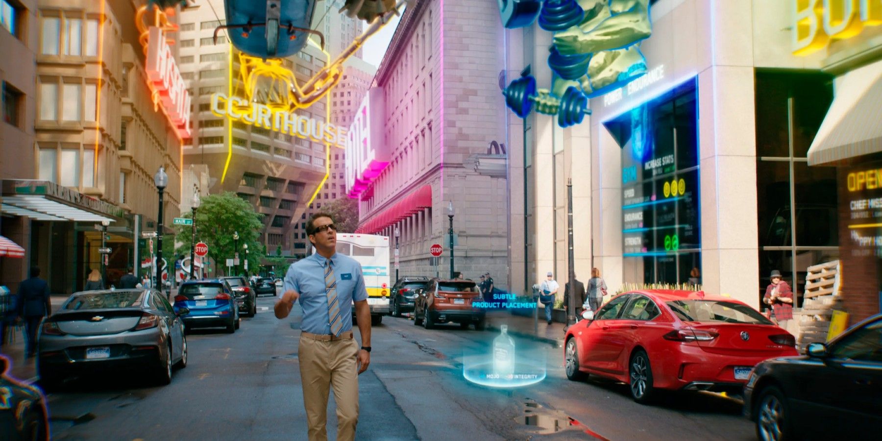 Ryan Reynolds as Guy Walking the Street in Free Guy