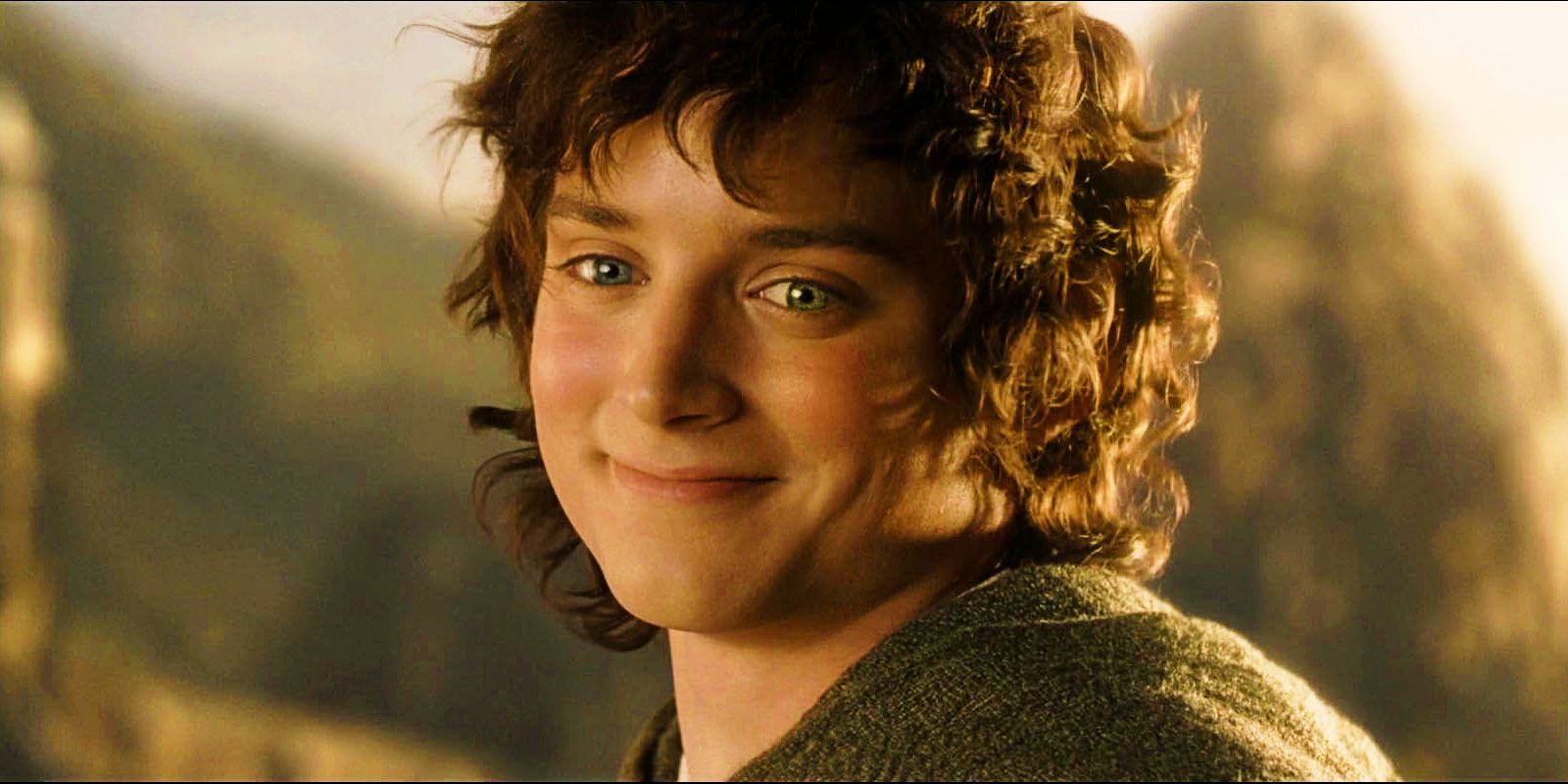 Frodo smiling at the end of Return of the King