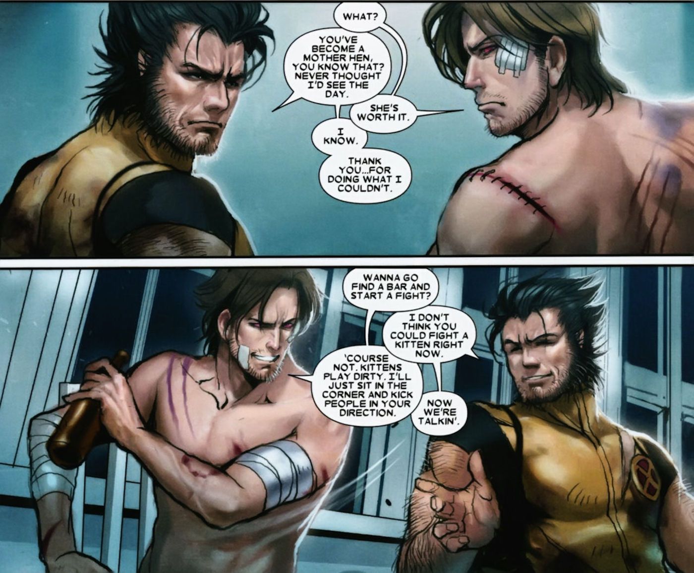 Gambit and Wolverine talk