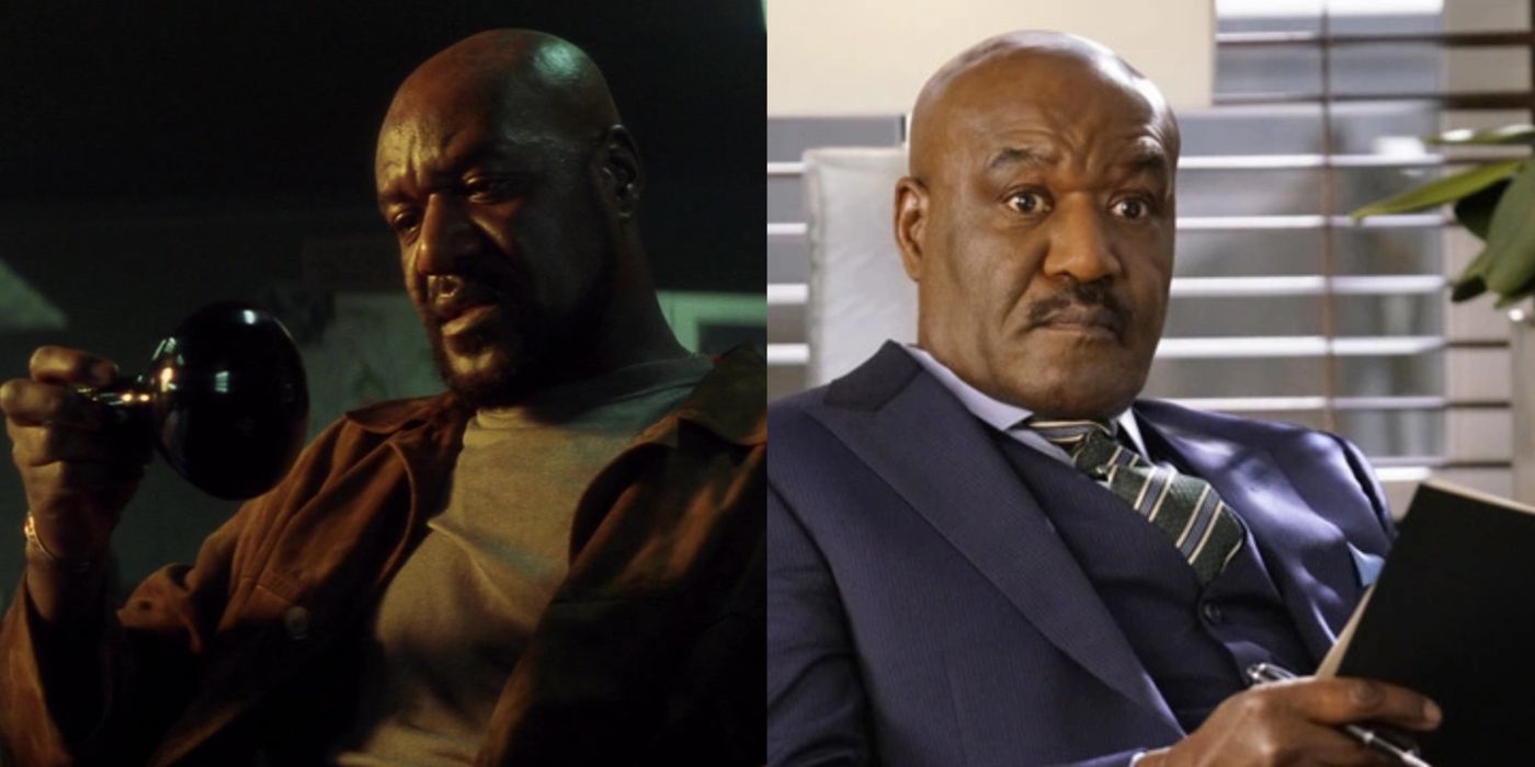 A split image of Delroy Lindo in Gone in 60 Seconds and The Good Fight