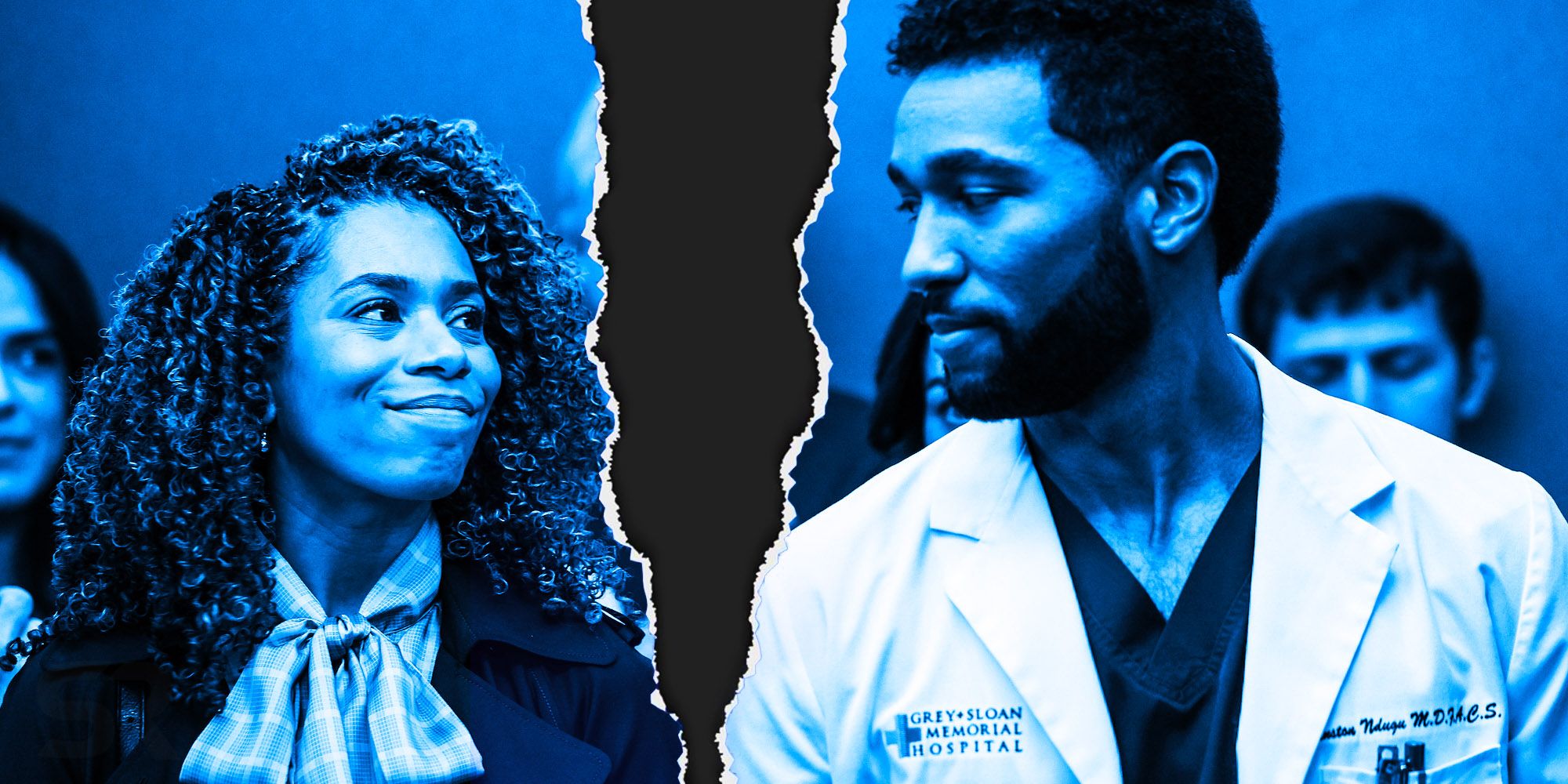Kelly McCreary as Maggie and Anthony Hill as Winston in Grey&rsquo;s Anatomy season 19