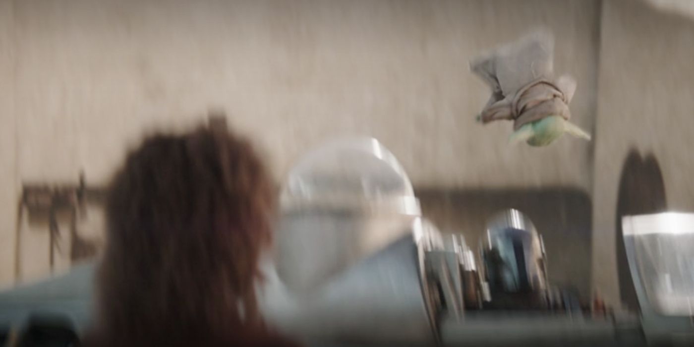 Grogu macht einen Flip wie Yoda in The Mandalorian Staffel 3 Folge 2