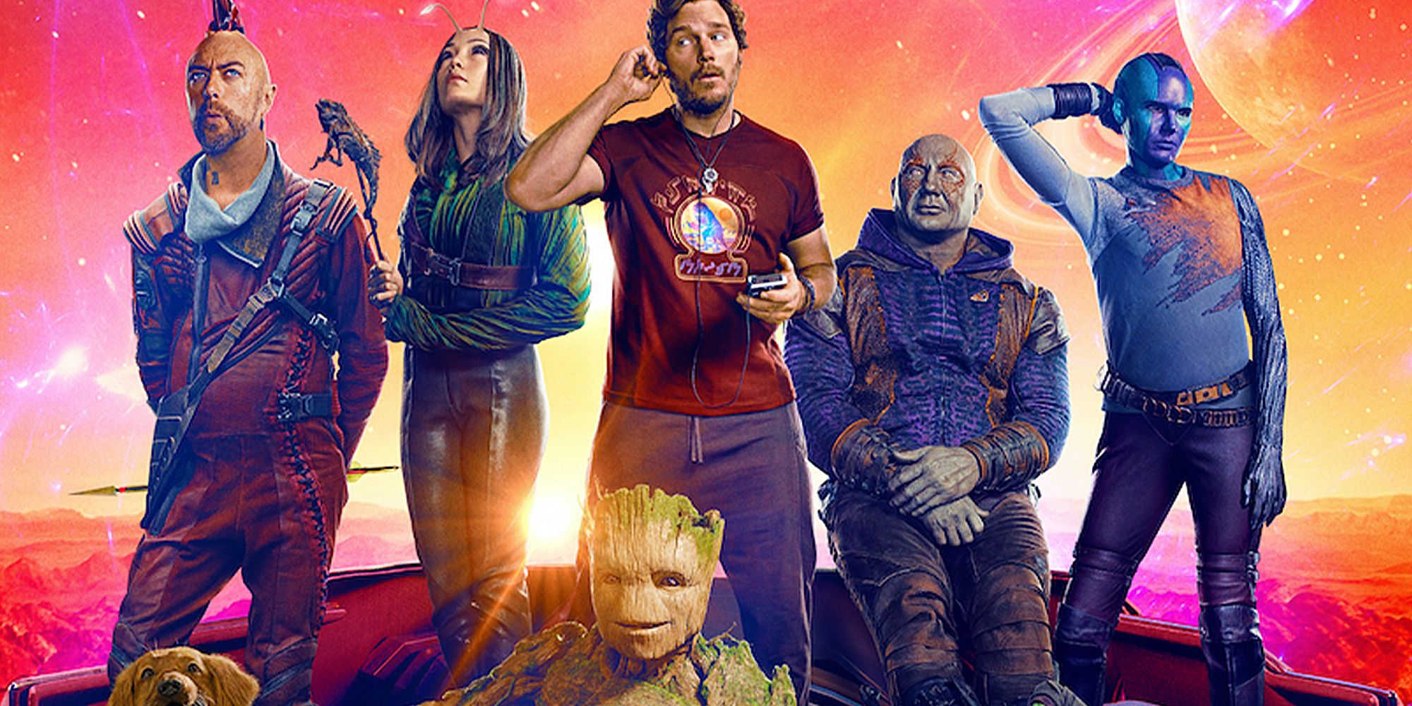 The central members of the team for Guardians of the Galaxy Vol. 3