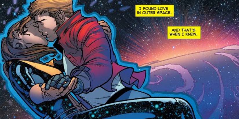 guardians of the galaxy star-lord kitty pryde kiss