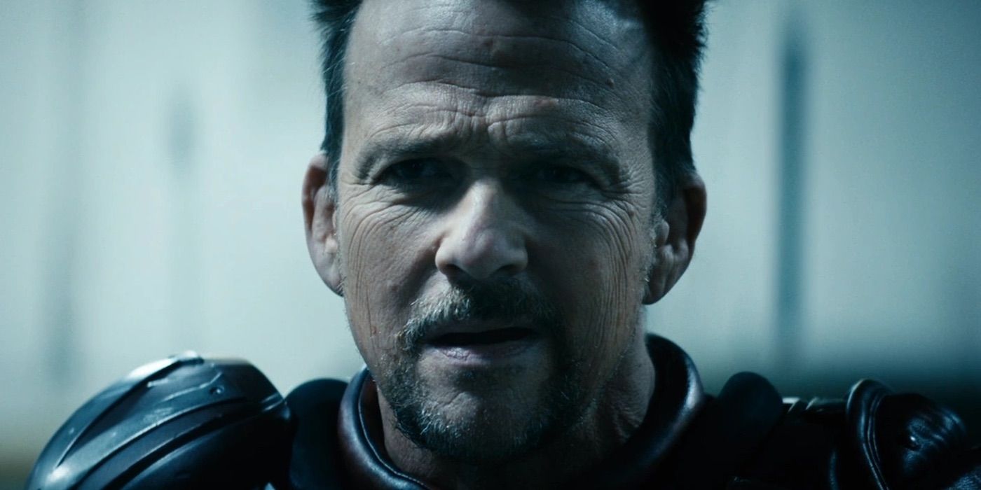 Gunpowder (Sean Patrick Flanery) squinting in The Boys