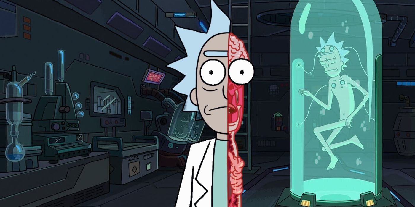 Half-Rick in his Lab in Rick and Morty Edited