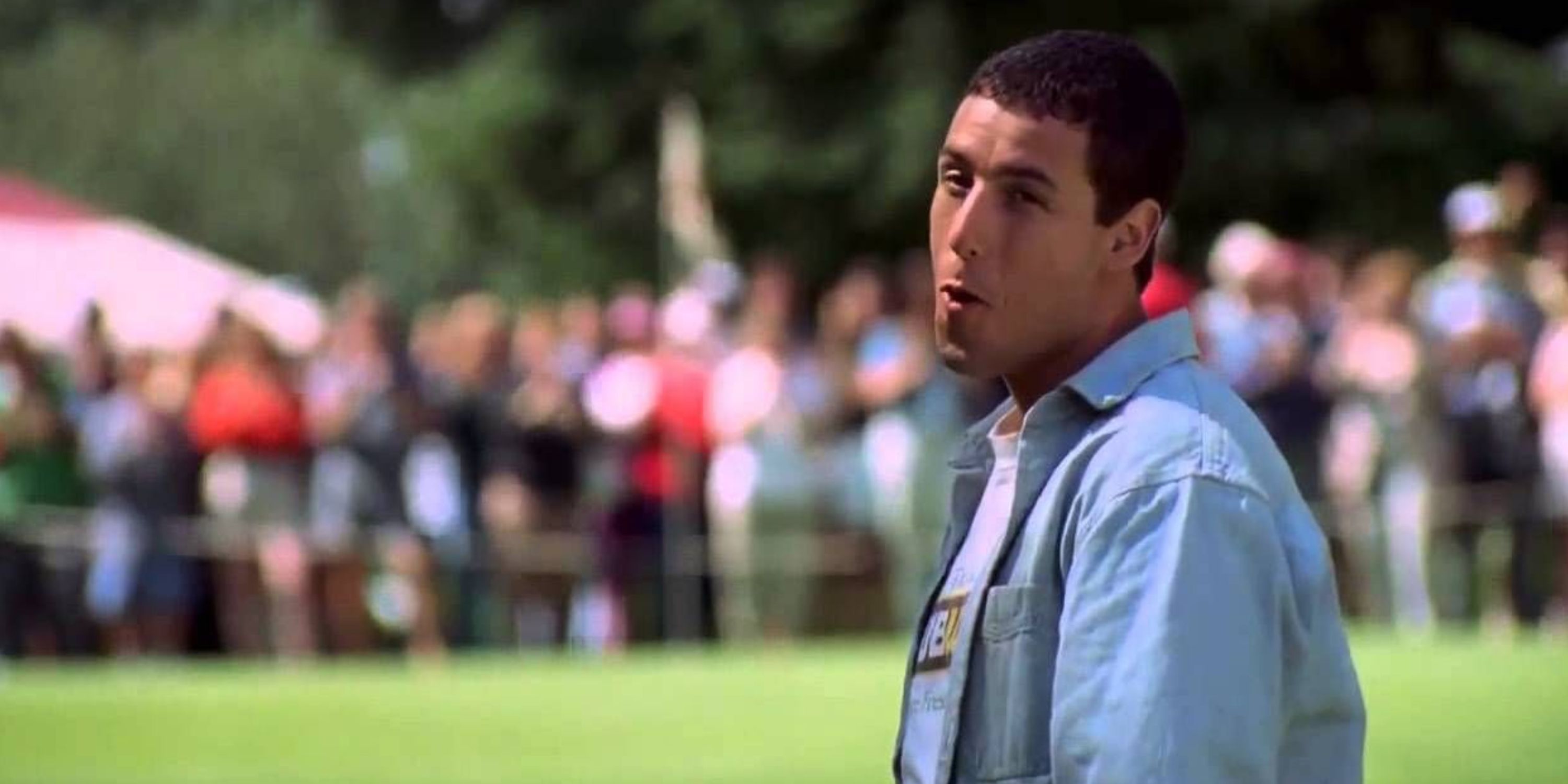 Happy mocking Shooter on the golf course in Happy Gilmore