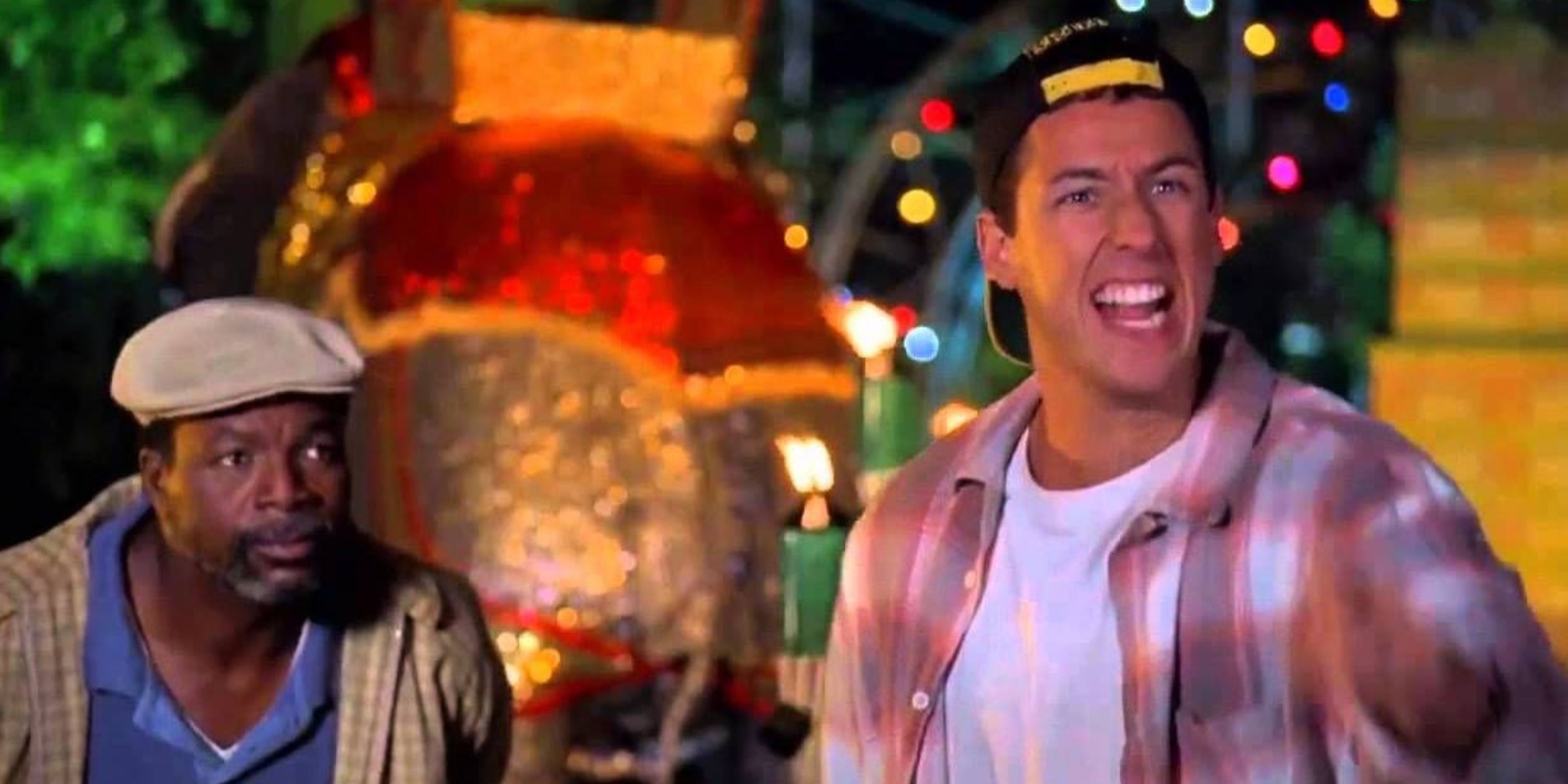Happy yelling at the clown in Happy Gilmore