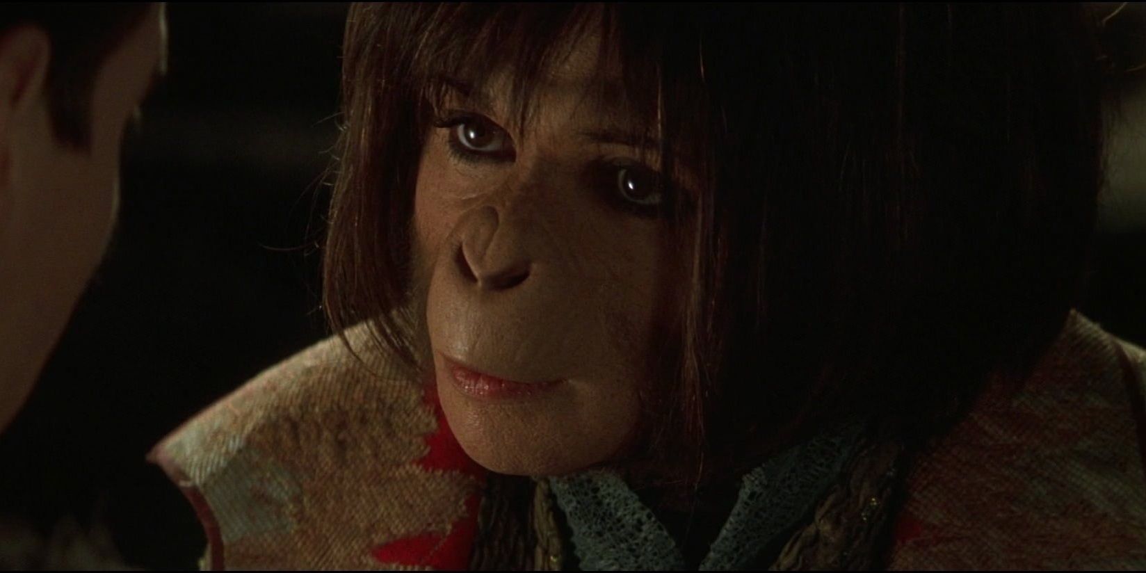 Helena Bonham Carter in ape makeup in Planet of the Apes