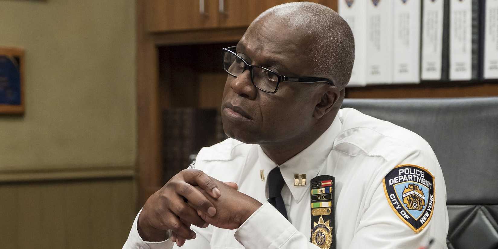 Holt in his office in Brooklyn 99