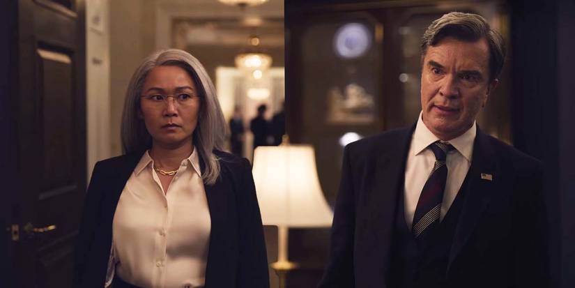 Hong Chau as Diane Farr and Christopher Shyer as Vice President Redfield in The Night Agent season 1 episode 6