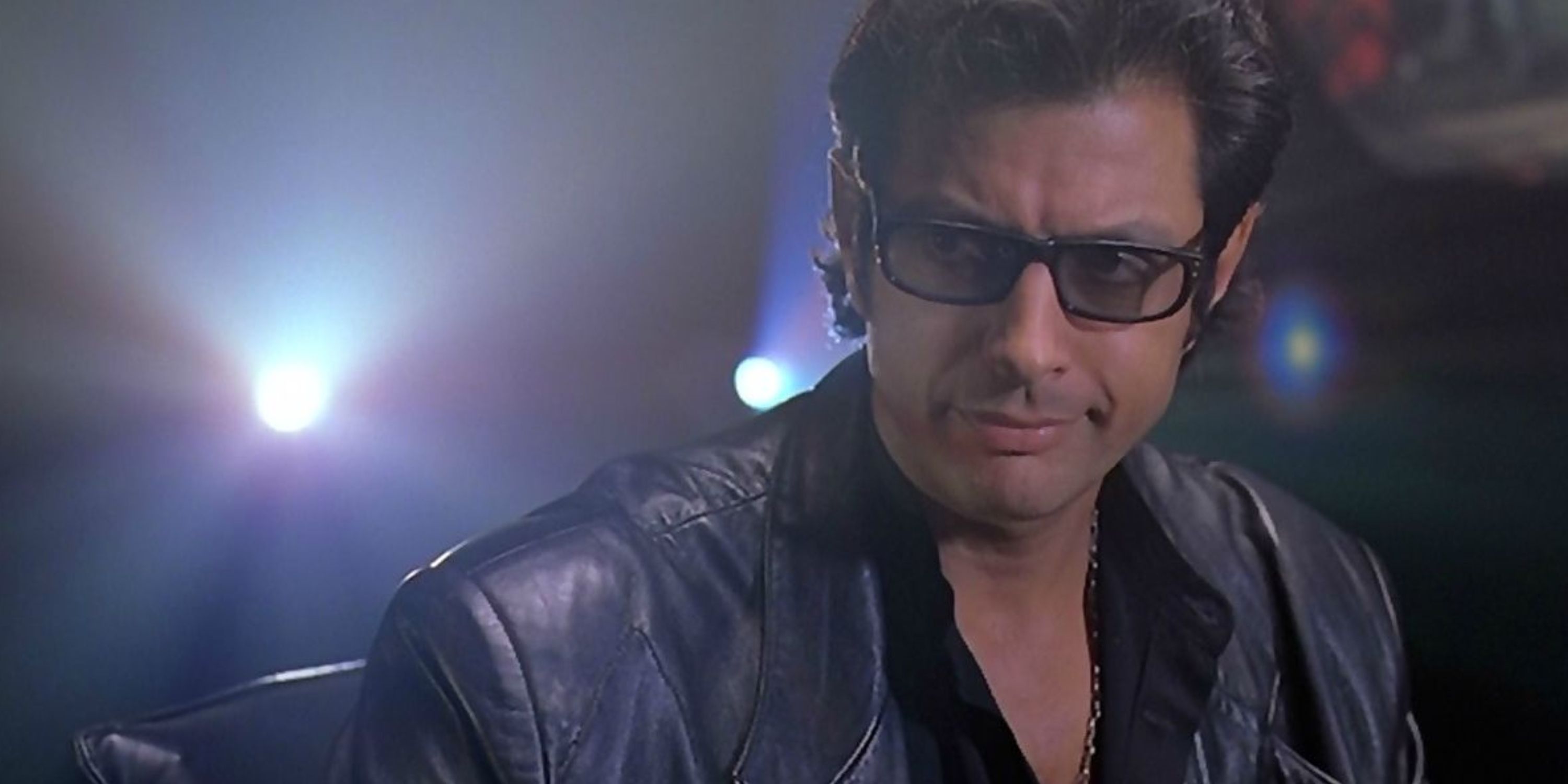 Ian Malcolm in the dining room in Jurassic Park