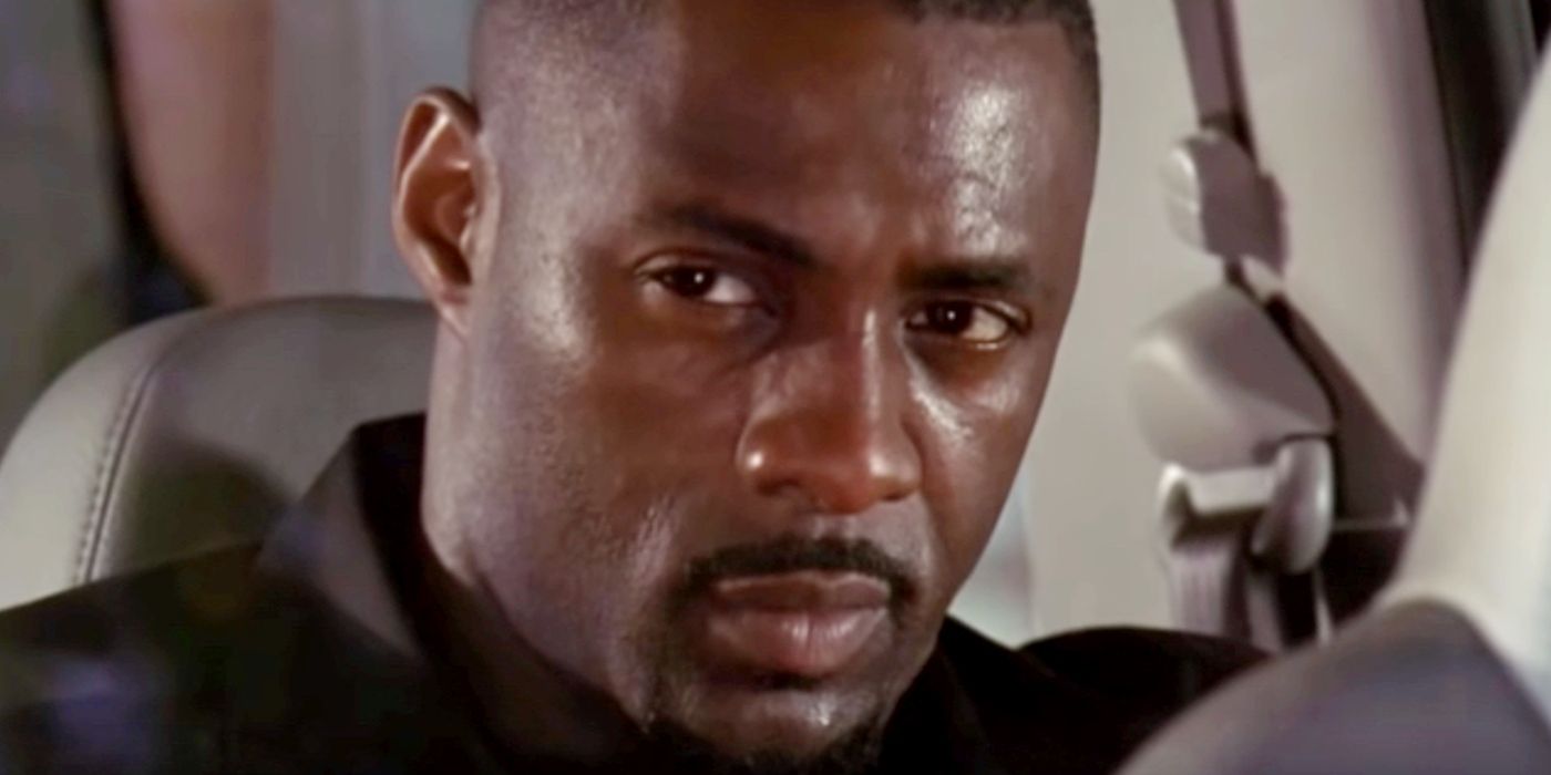 Idris Elba as Stringer Bell in a car in The Wire.