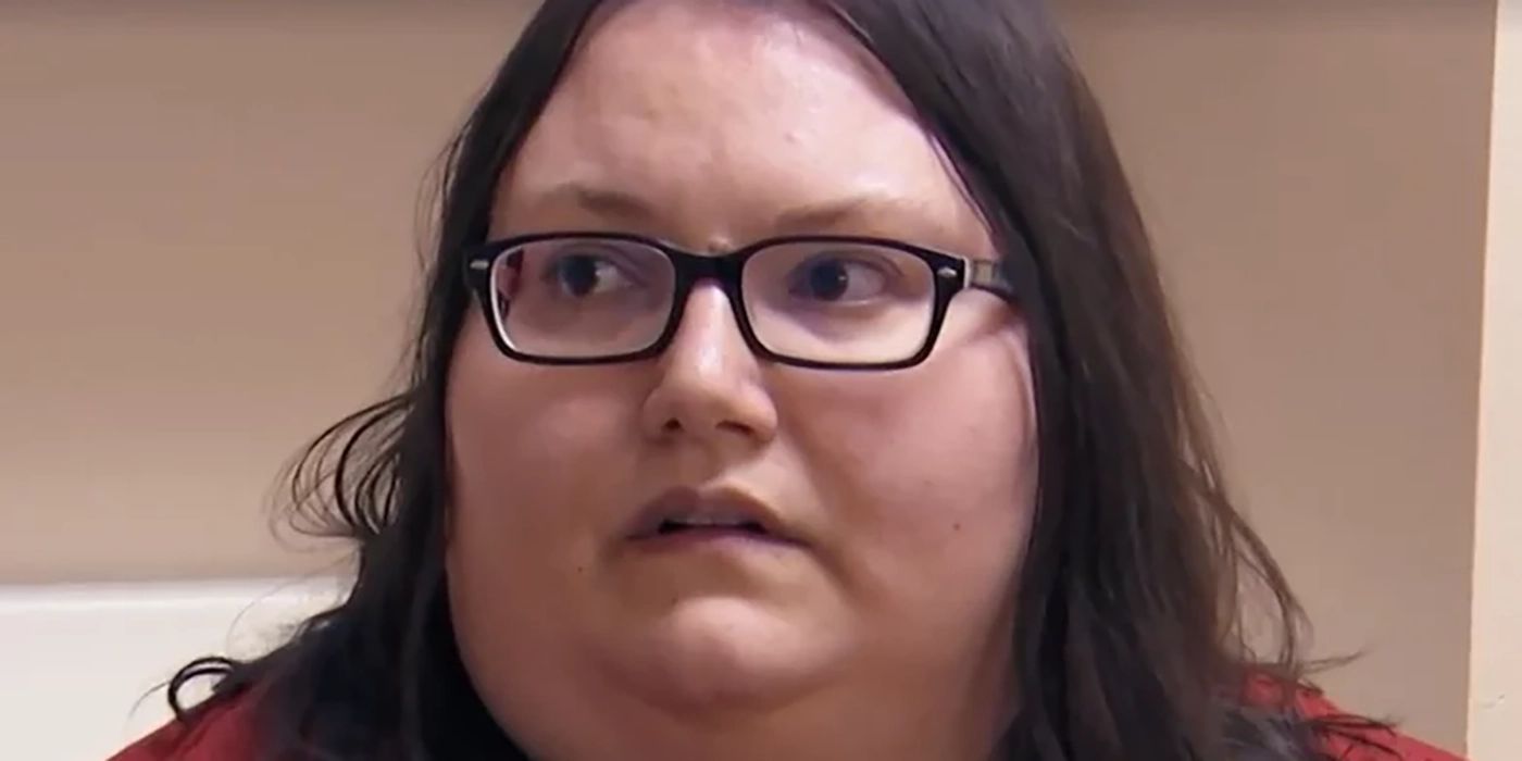 Lindsey Witte from My 600-lb Life looking intense and upset in glasses