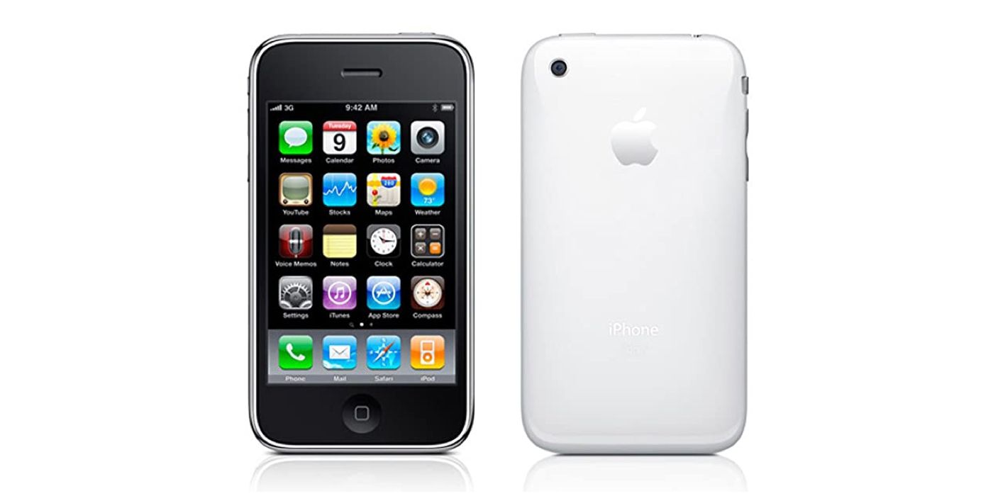 Bagian depan dan belakang iPhone 3GS berwarna putih