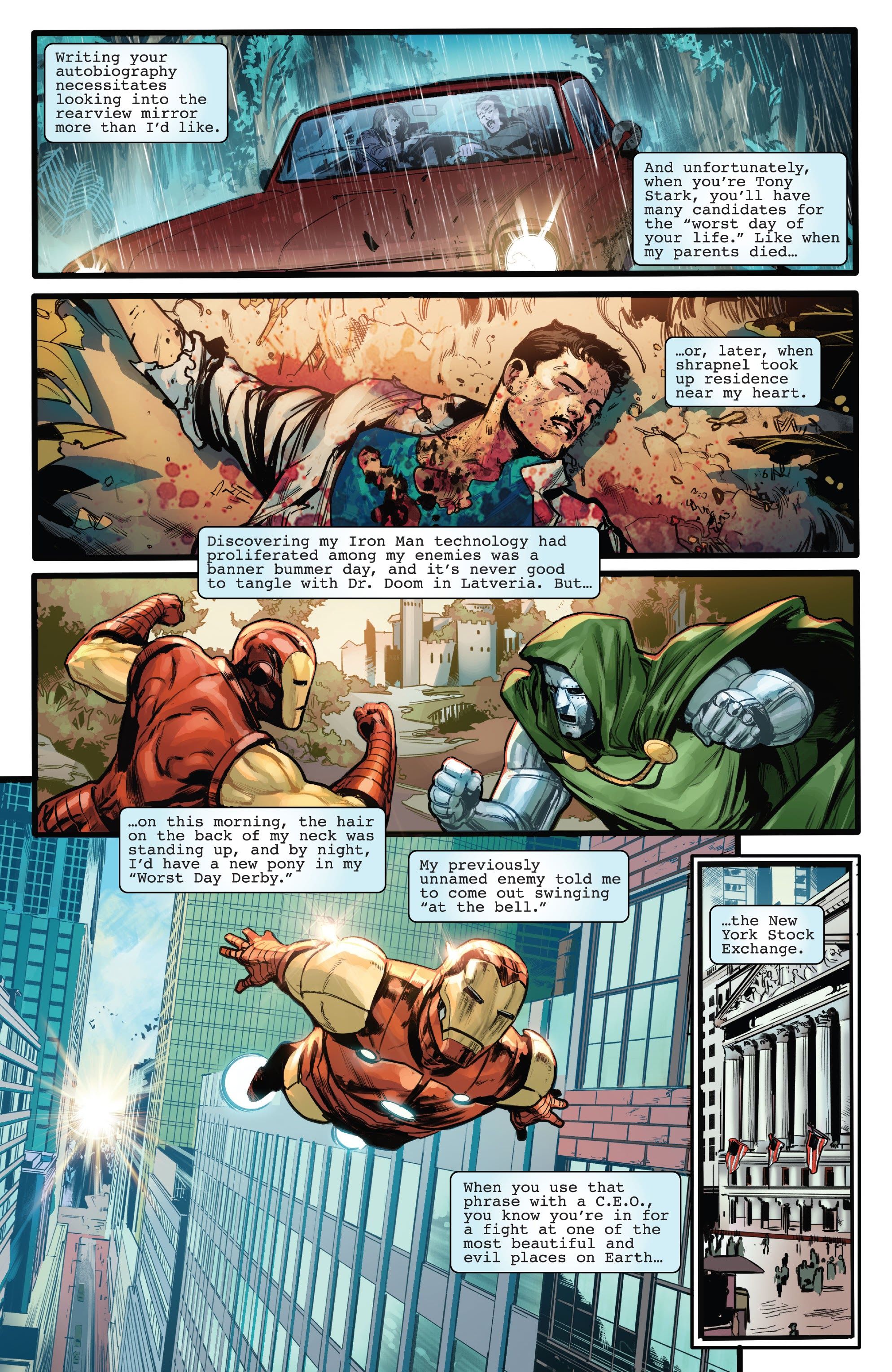 Homem de Ferro e Dr. Destino em Invincible Iron Man #4