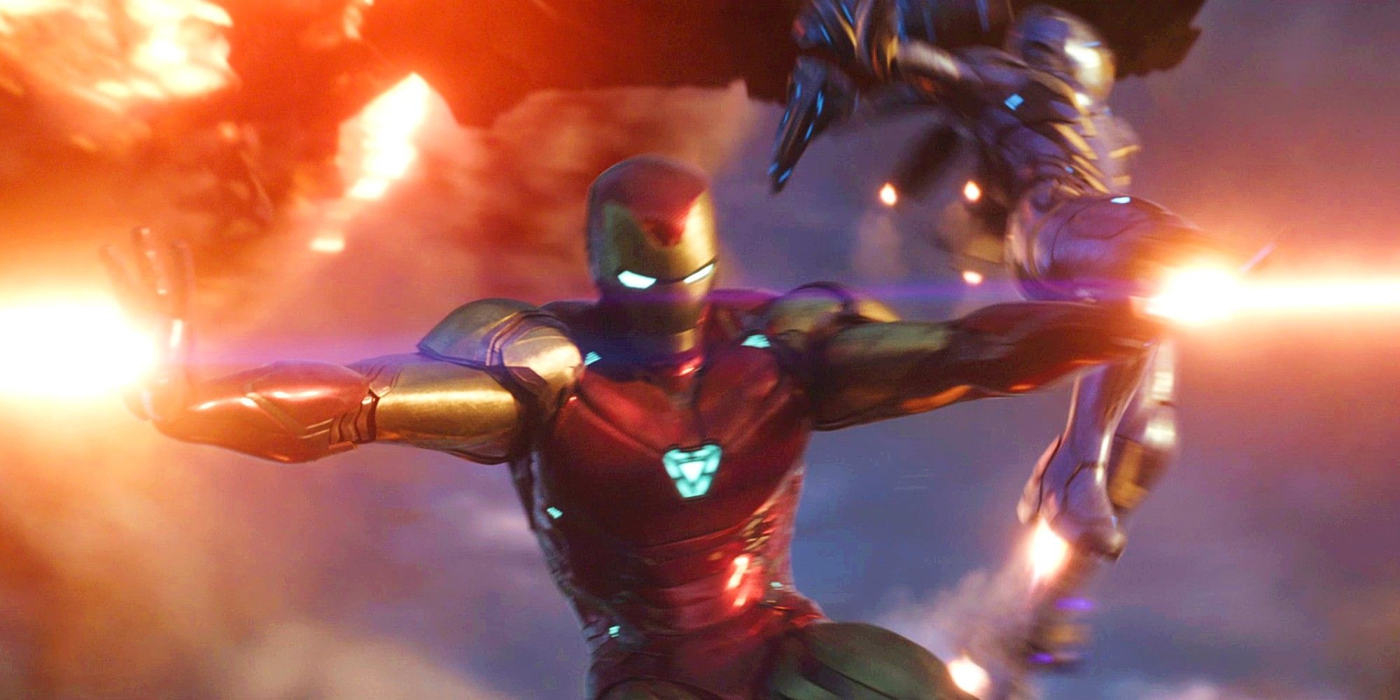 Iron Man Firing Blasts Out of Both Hands in Avengers Endgame Final Battle