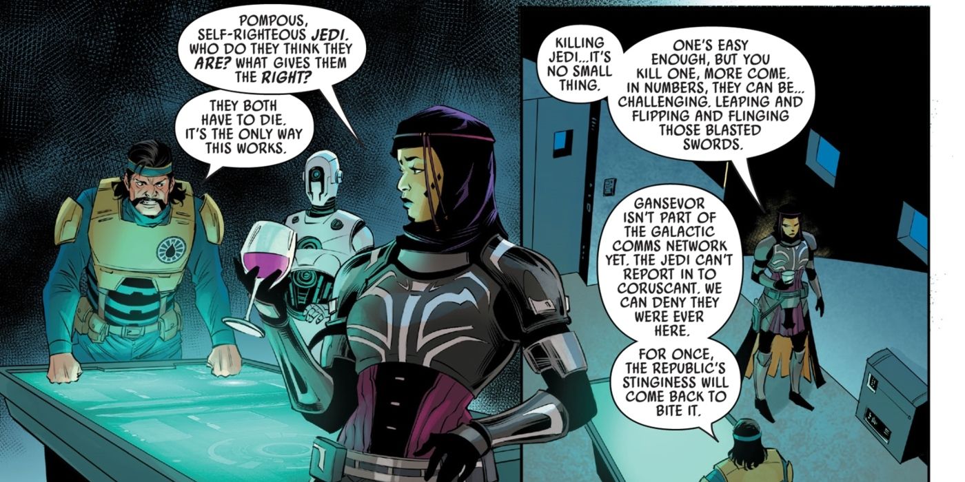 Star Wars mercenaries discussing killing Jedi.
