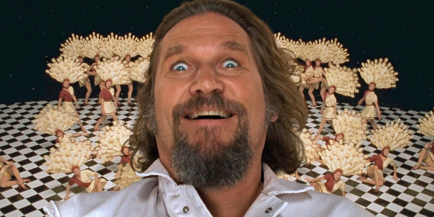 Jeff Bridges as The Dude from The Big Lebowski Superimposed Over Musical Number