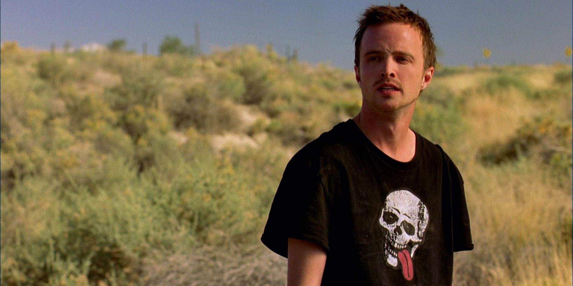 Jesse in the desert in Breaking Bad