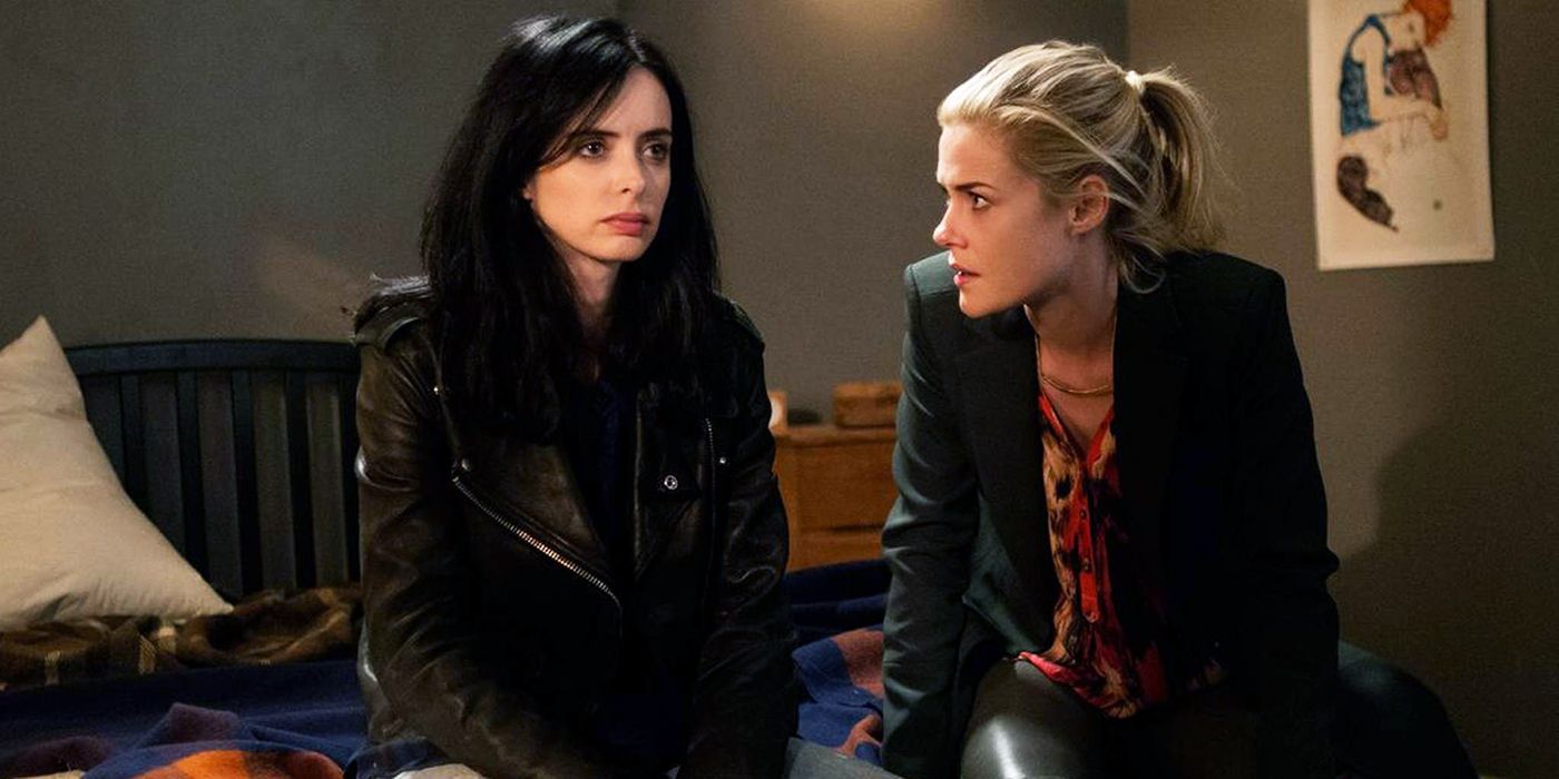Jessica Jones and Trish Walker Sitting on the Bed