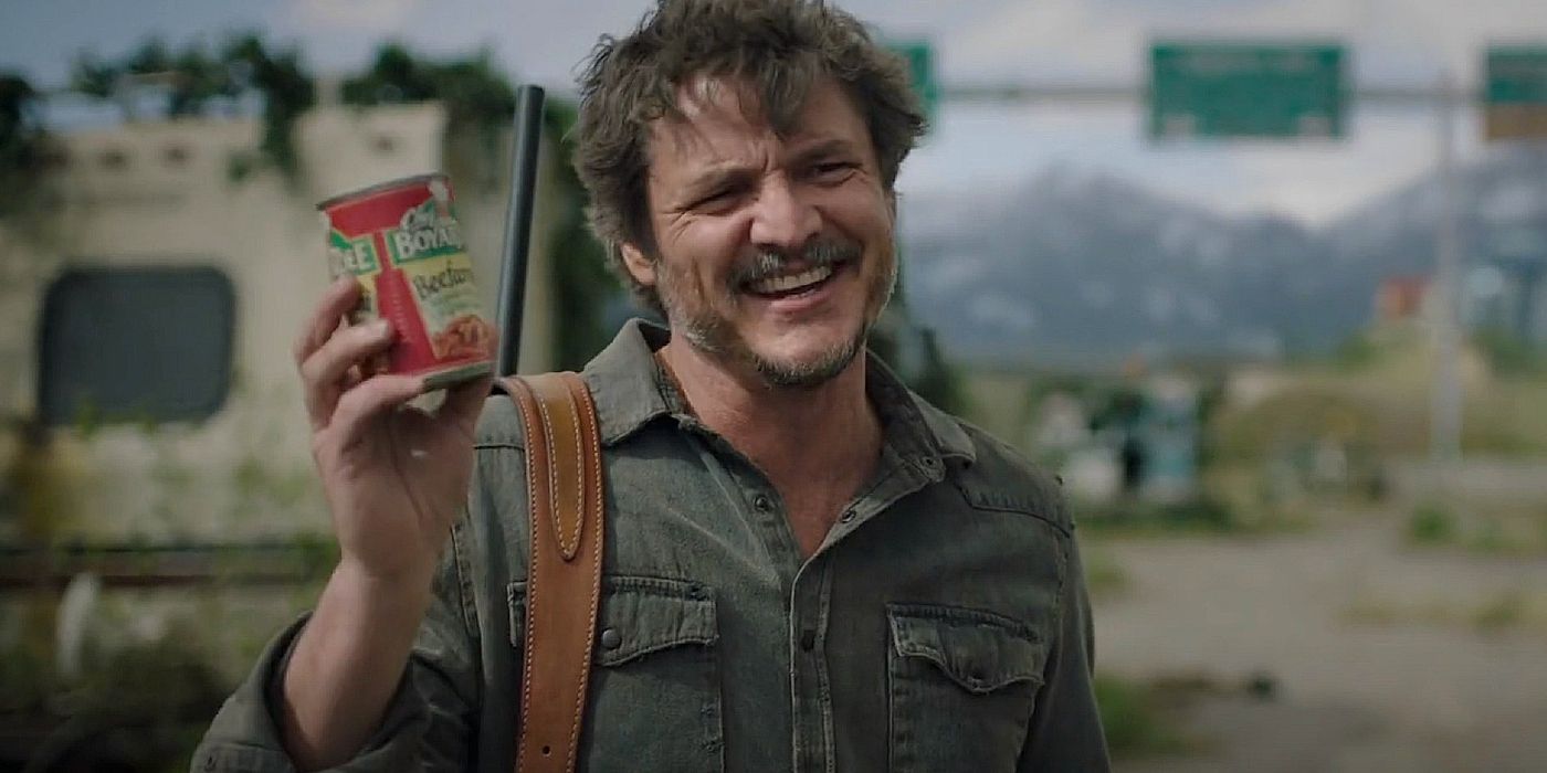 Joel holding a can of Chef Boyardee in The Last of Us episode 9