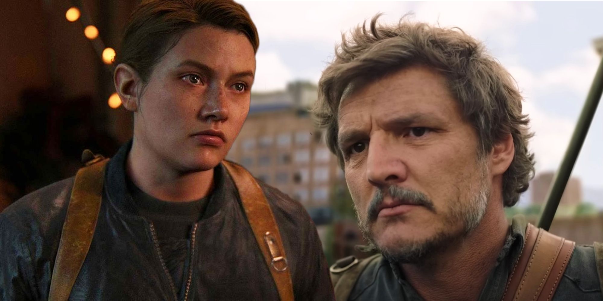 Abby from The Last of Us Part II and Pedro Pascal as Joel in HBO's Last of Us