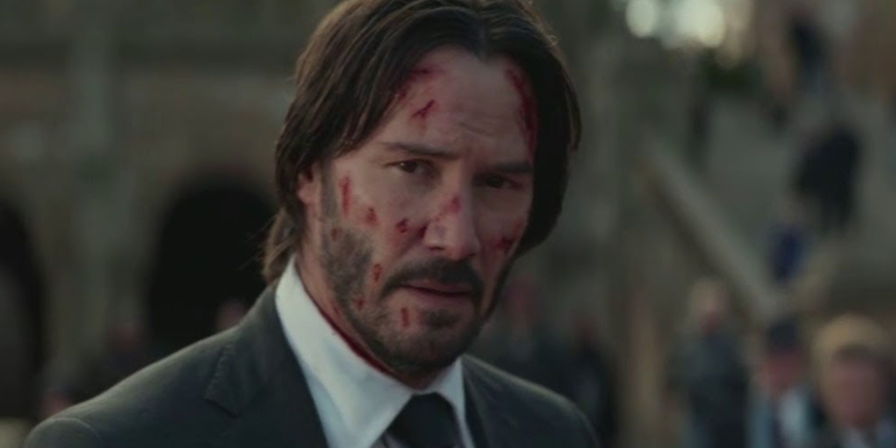 John Wick in Central Park at the end of John Wick Chapter 2