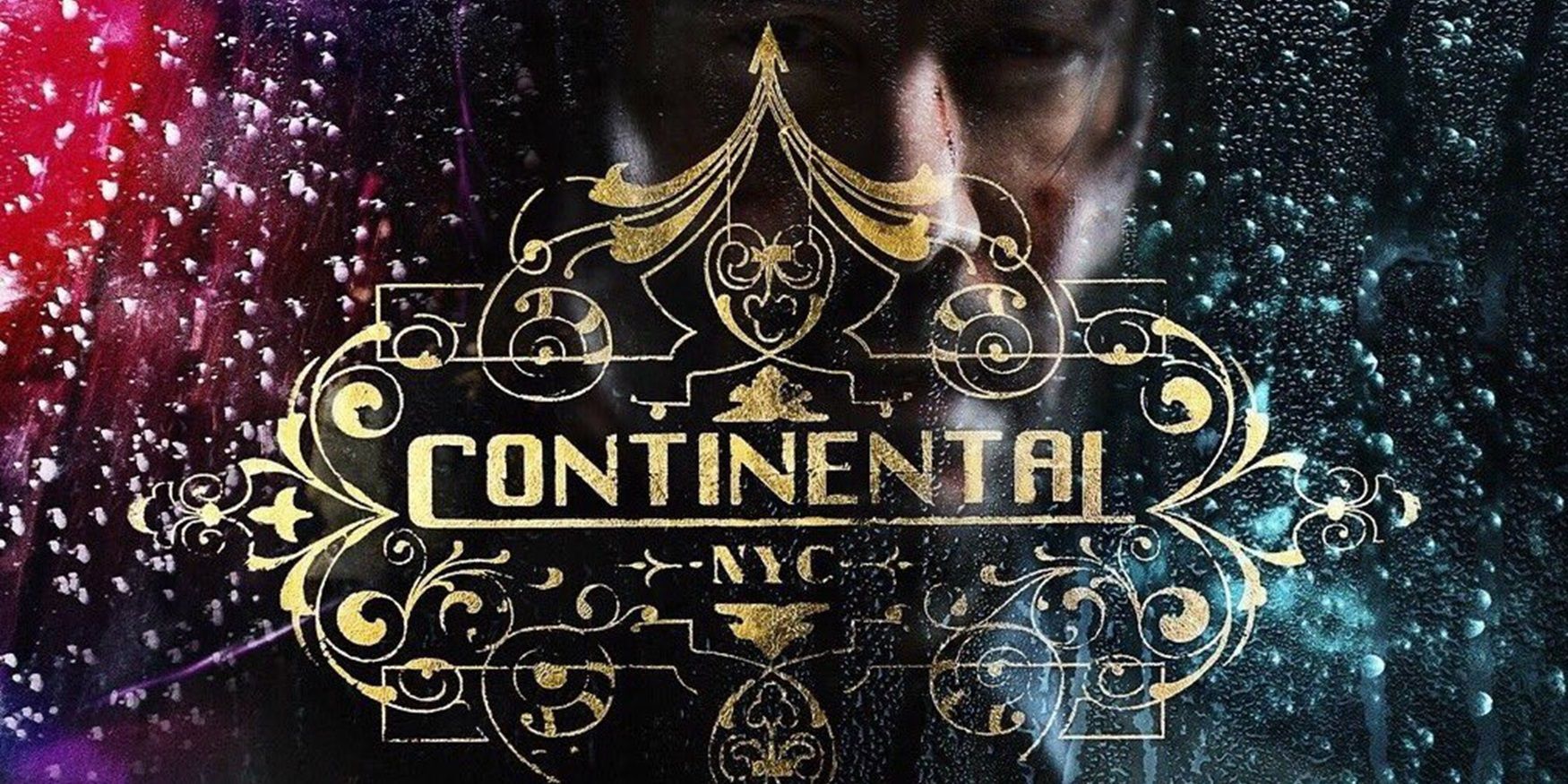 John Wick in the window of the Continental