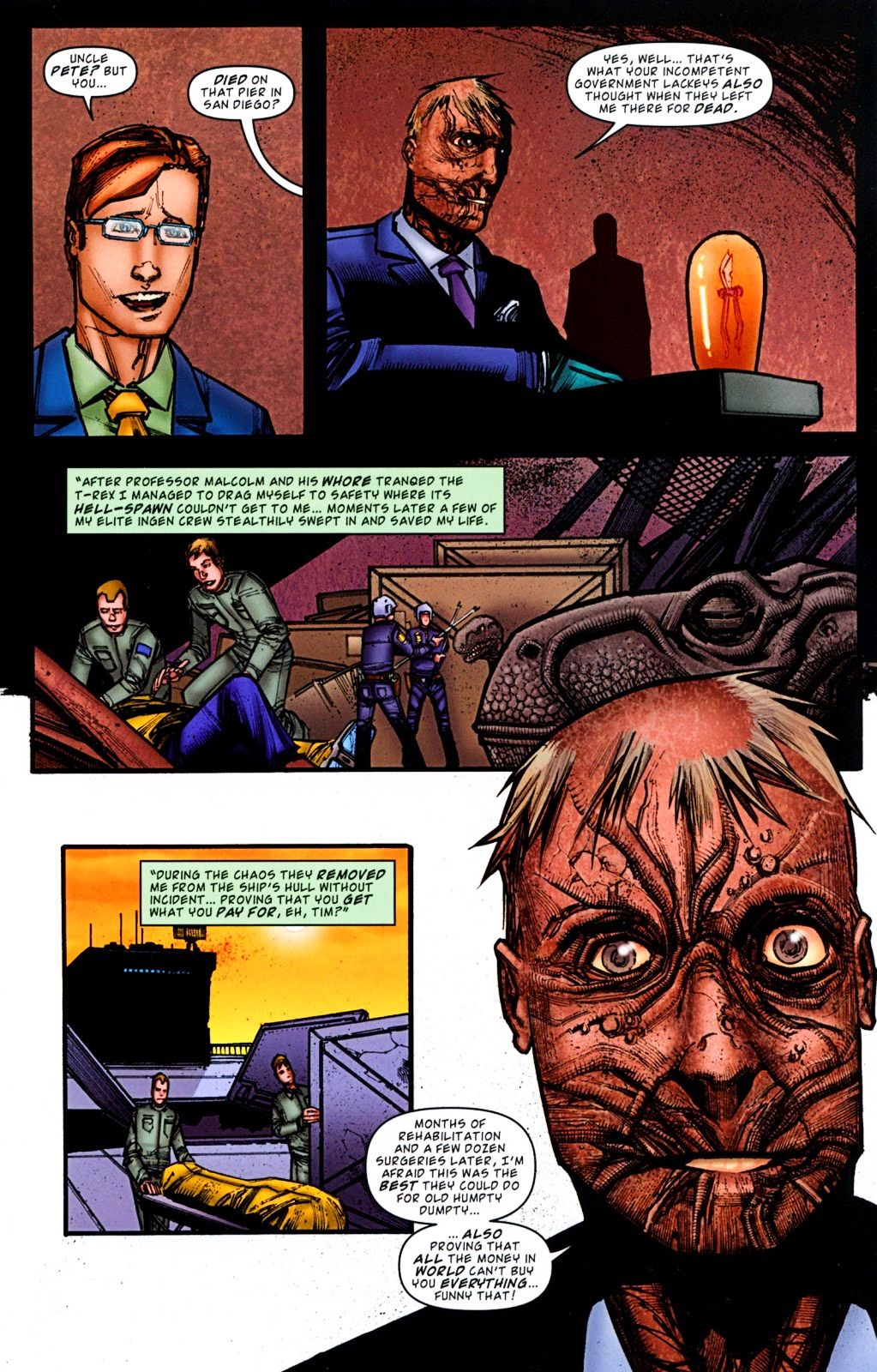 Peter Ludlow survived Lost World and looks terrible