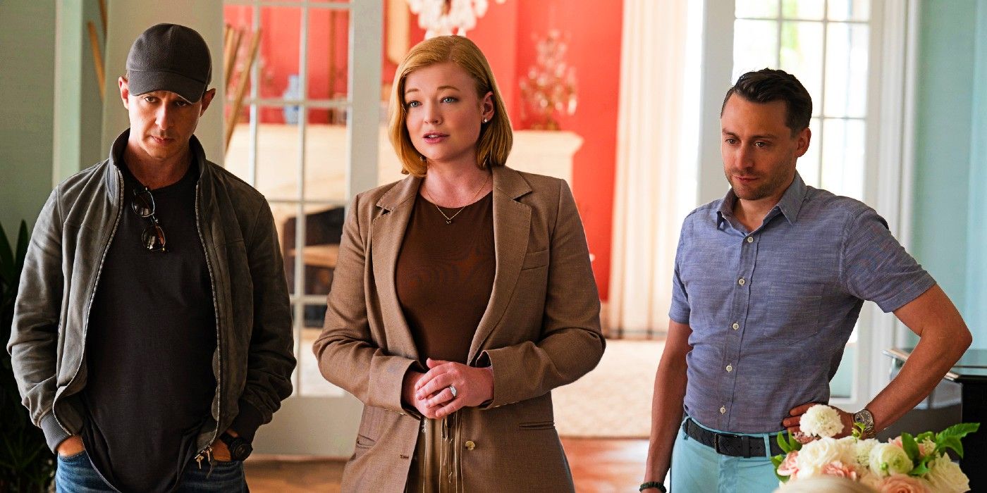 Jeremy Strong, Sarah Snook, and Kieran Culkin in Succession Season 4