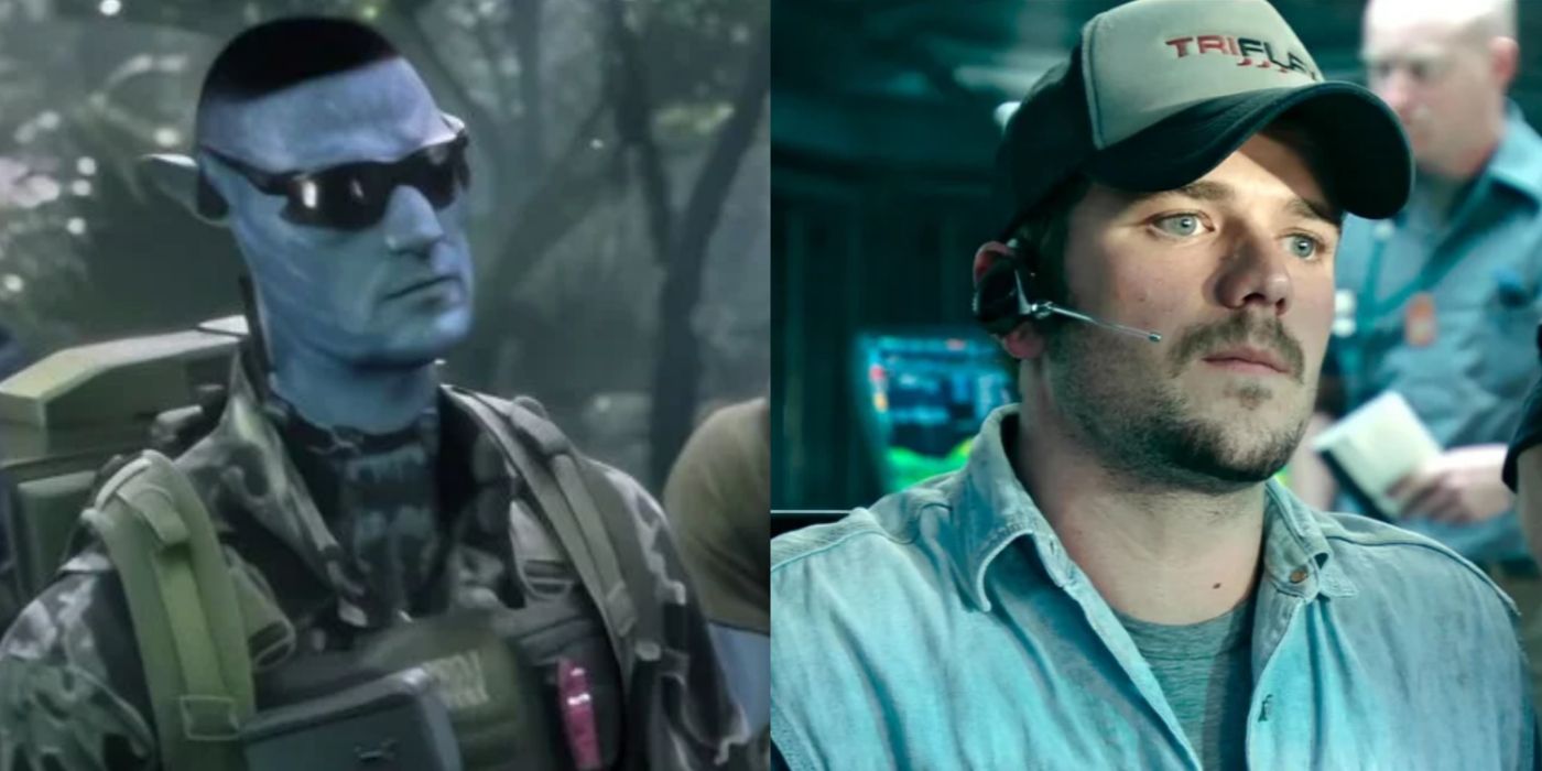 Split image of Mansk in Avatar: The Way of Water and Kevin Dorman in Avatar