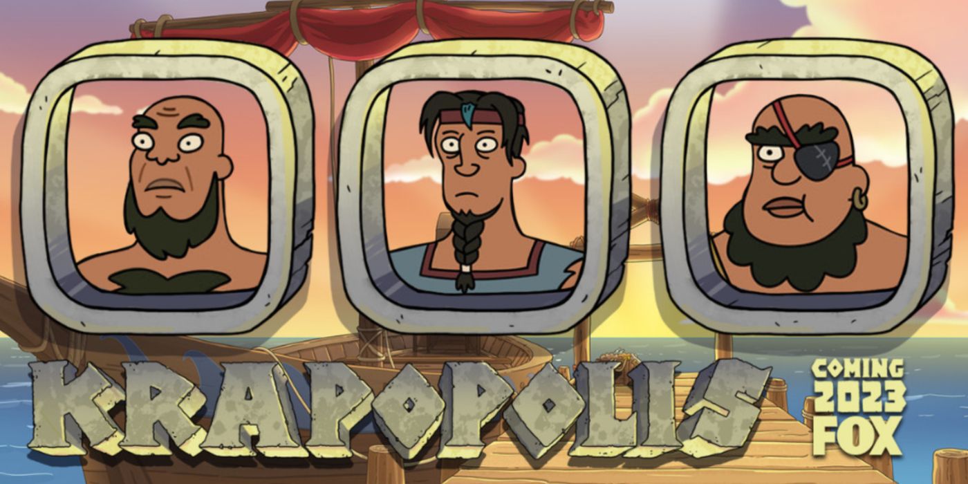 Krapopolis poster with three well-built Greek characters