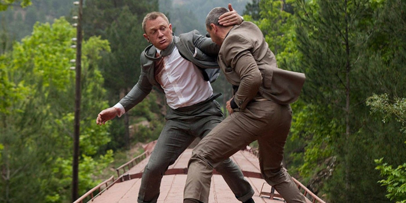James Bond and Patrice in Skyfall