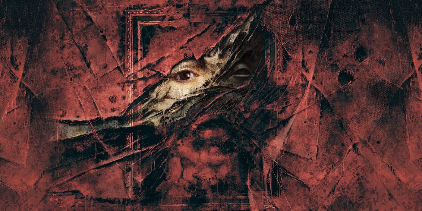 Layers of Fear Key Art showing a face coming through a canvas.
