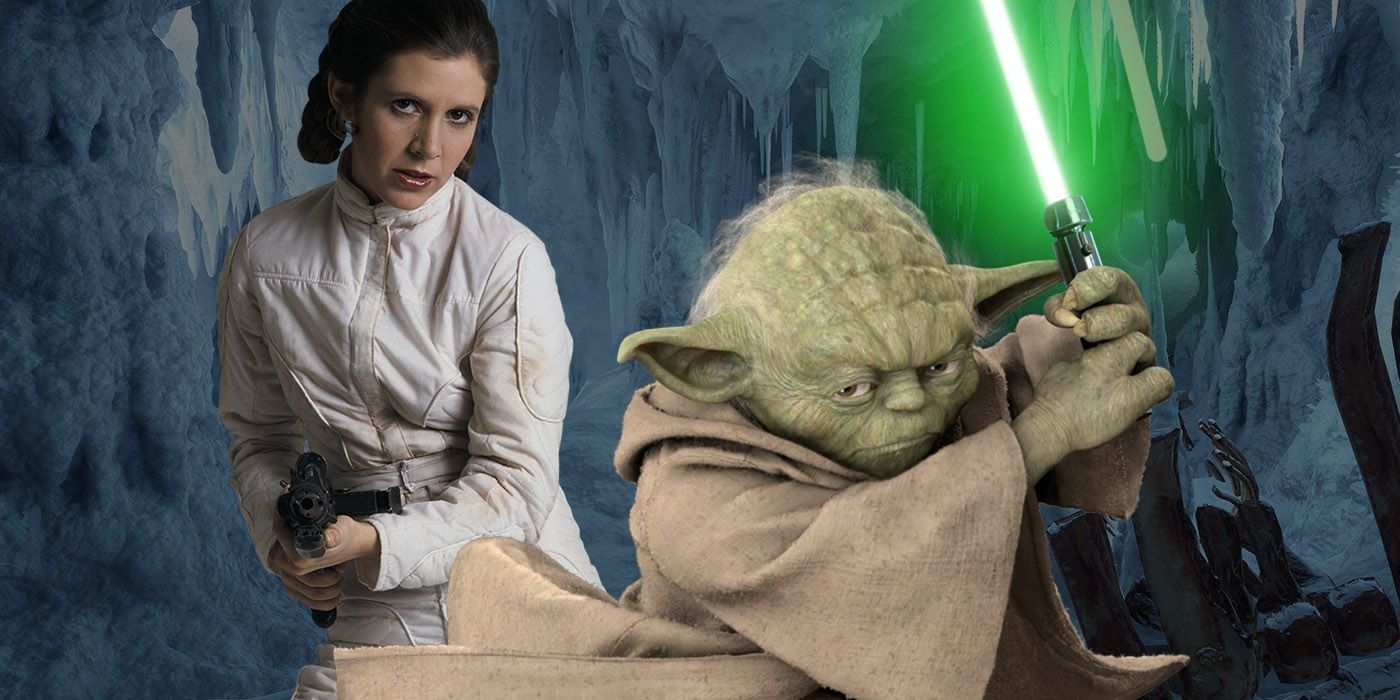 Star Wars' Leia and Yoda. 