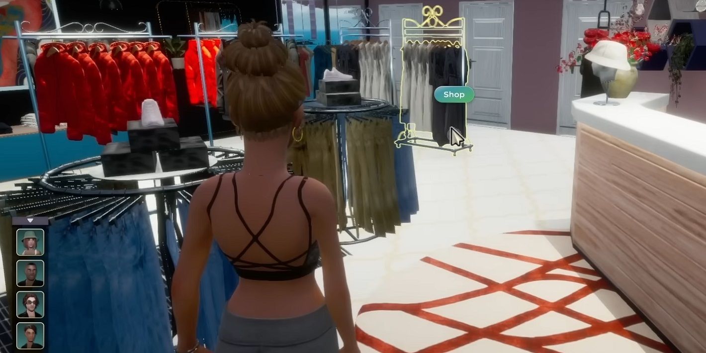 Um personagem comprando em Life by You