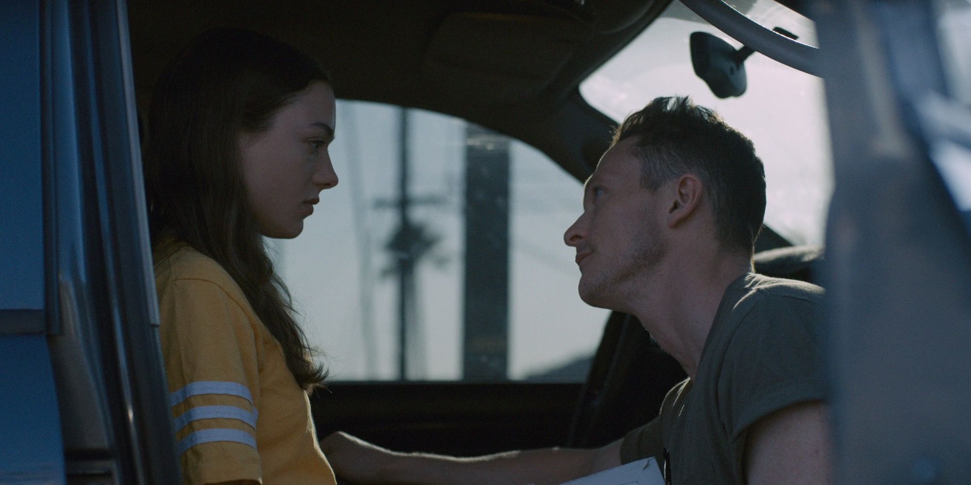 Lily McInerny and Jonathan Tucker in Palm Tress and Power Lines
