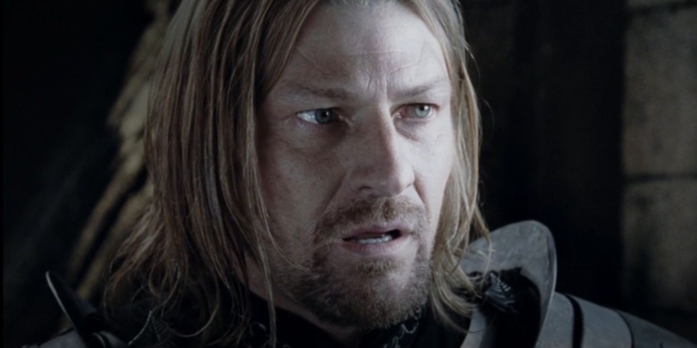 Boromir looks shocked in Lord of the Rings.