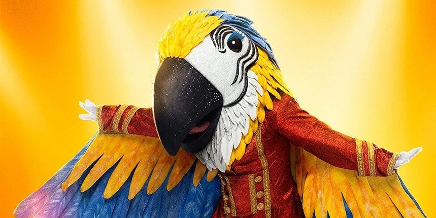 Macaw The Masked Singer Season 9 with wings spread
