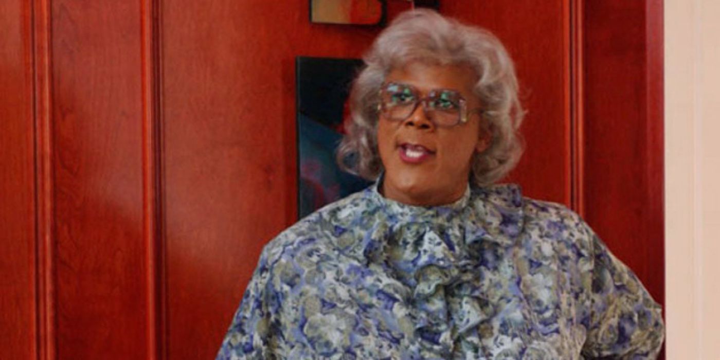 Madea looking angry in Diary of a Mad Black Woman