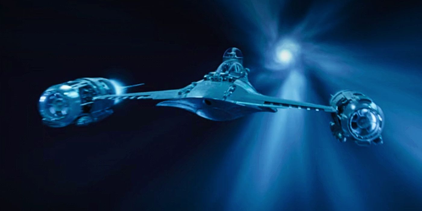 The Mandalorian Season 3 Episode 1 Screenshot N-1 Starfighter in Hyperspace-1