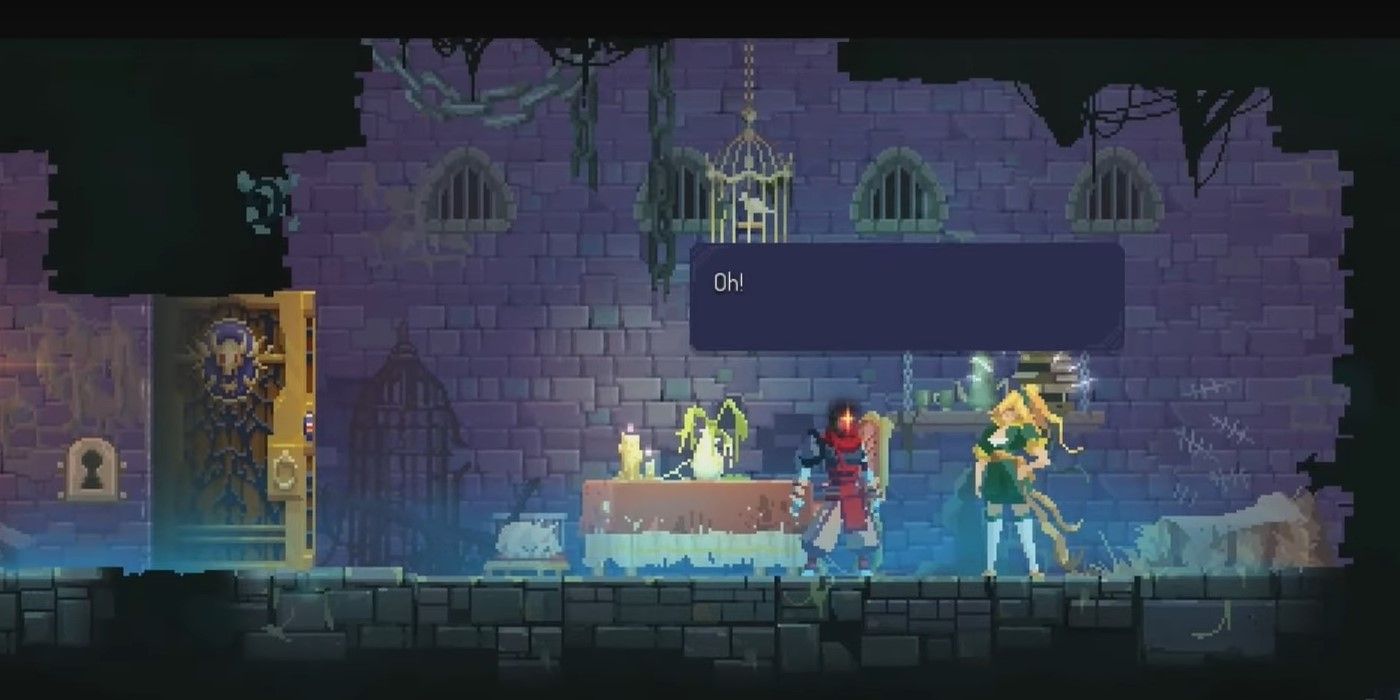Maria Renard and the player character in Dead Cells's Return to Castlevania