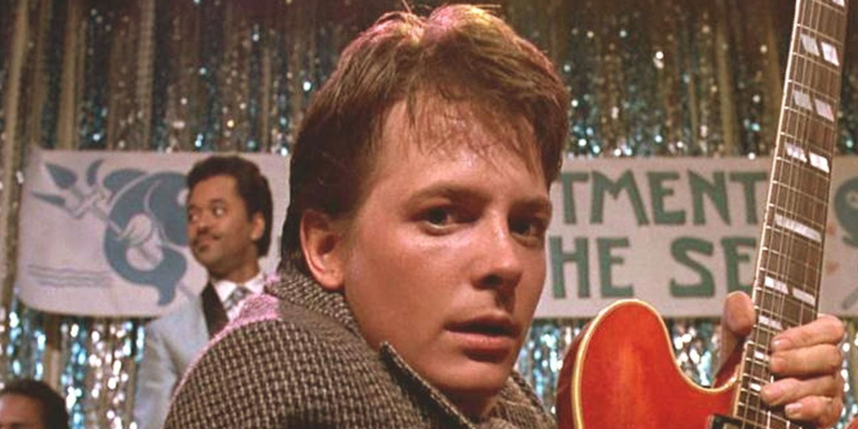 Marty McFly playing guitar in Back to the Future (1985)