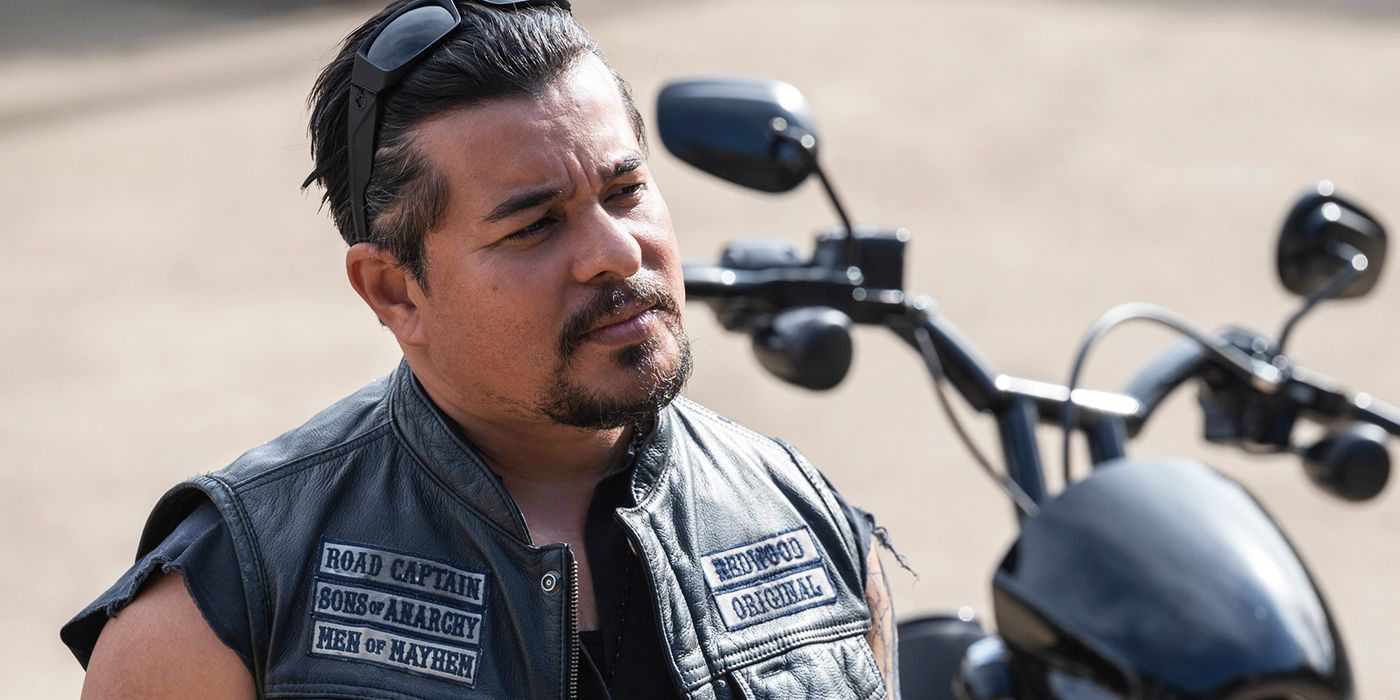 Allesandro Montez stands by his bike in Sons of Anarchy