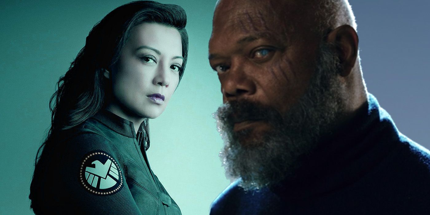 melinda may and nick fury in agents of shield and secret invasion