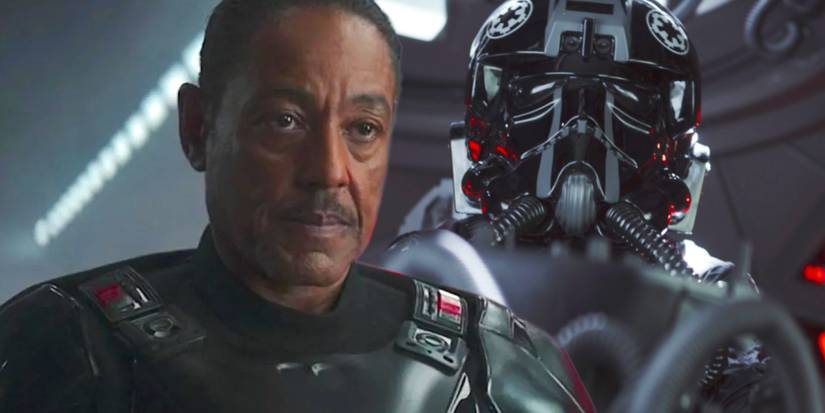 Moff Gideon and Imperial Remnant TIE pilot in Mandalorian Season 3.