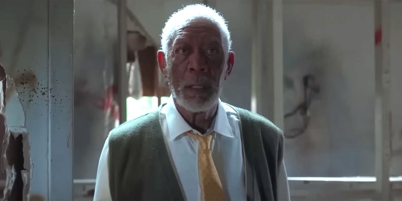 Mackles (Morgan Freeman) looking shocked in The Ritual Killer