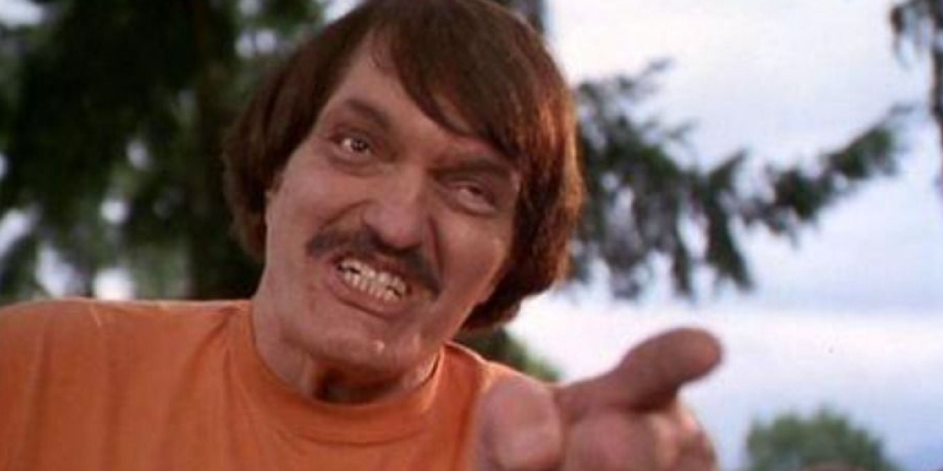Mr. Larson pointing at Shooter McGavin in Happy Gilmore