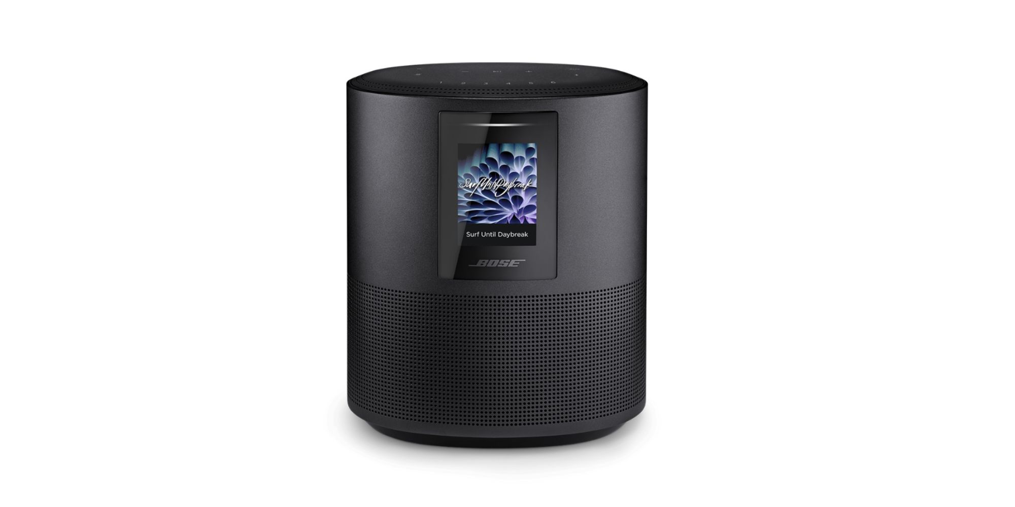 A black Bose Smart Speaker 500 on a white background
